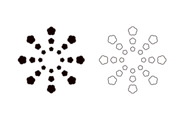 シンプルな放射線のアイコンセット