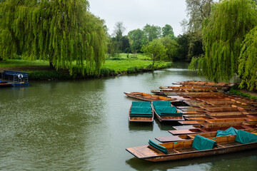 Cambridge, UK - MAY 03 2024 : street scenes in Cambridge, UK. It's a university city and the county town of Cambridgeshire, England.