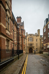 Cambridge, UK - MAY 03 2024 : street scenes in Cambridge, UK. It's a university city and the county town of Cambridgeshire, England.