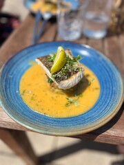 Healthy seafood dishes on the isles