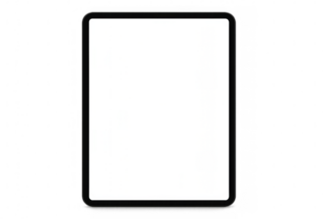 Modern device featuring a blank white screen, ideal for displaying apps, websites, and various digital content in a versatile format