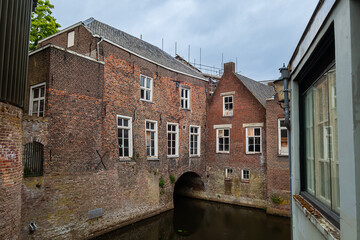 The Binnendieze is a small river that is enclosed within the Den Bosch city and therefore runs mostly underground. It is a tourist attraction. 's-Hertogenbosch (Den Bosch), North Brabant, Netherlands.