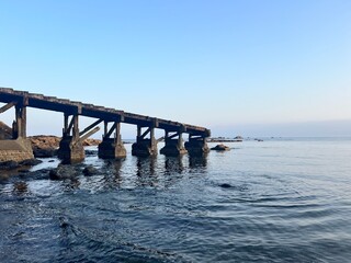 Boat dock at the seashore 
