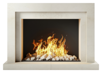 PNG Modern elegant marble fireplace