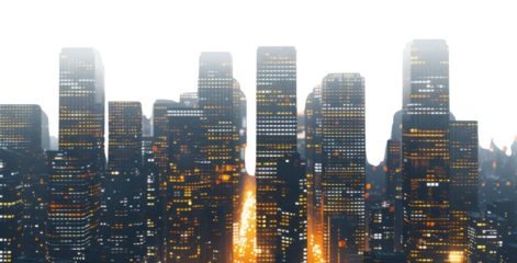 PNG Skyscrapers city architecture cityscape.