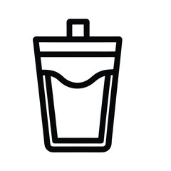 Water Intake Icon Outline Vector Illustration