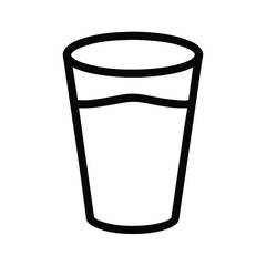 Water Glass Icon Outline Vector Illustration