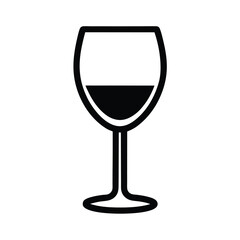 Wine Glass Icon Outline Vector Illustration