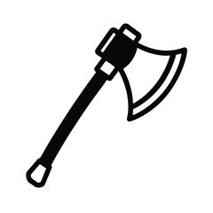 Axe Icon Outline Vector Illustration