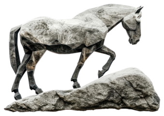PNG  Rock heavy element Horse shape horse animal mammal.