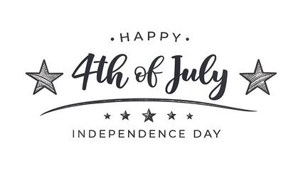 Happy 4th of July Independence Day Typography
