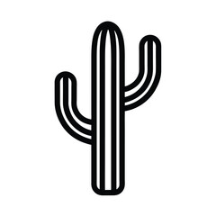 Cactus Icon Outline Vector Illustration