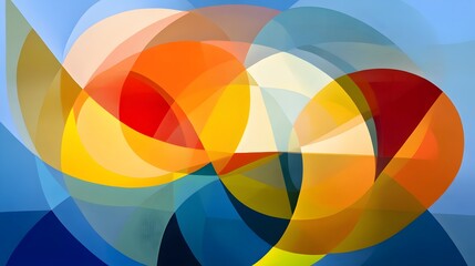 Fototapeta premium Abstract Colorful Overlapping Circles Design