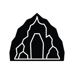 Cave Icon Outline Vector Illustration