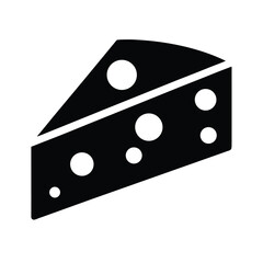 Cheese Wedge Icon Outline Vector Illustration