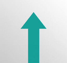 Fototapeta premium 2D Flat Design Upward Arrow Icon