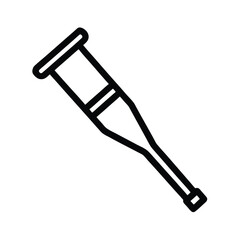 Crutch Icon Outline Vector Illustration
