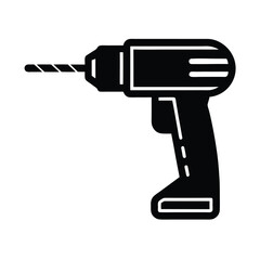 Drill Icon Outline Vector Illustration