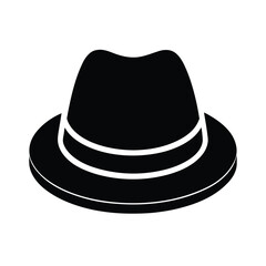 Fedora Icon Outline Vector Illustration