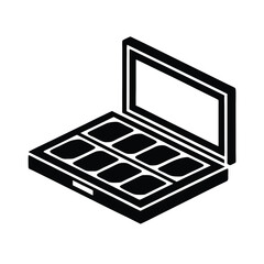 Eyeshadow Palette Icon Outline Vector Illustration