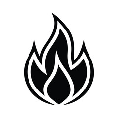 Fire Icon Outline Vector Illustration
