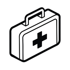 First Aid Kit Icon Outline Vector Illustration