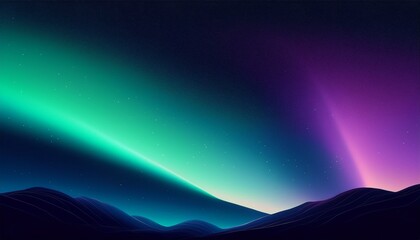 aurora borealis abstract grainy gradient landscape dark background banner poster