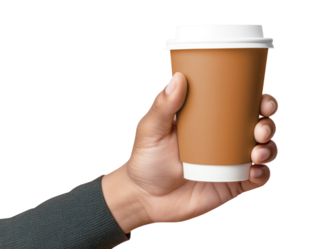 Paper coffee cup png, transparent background