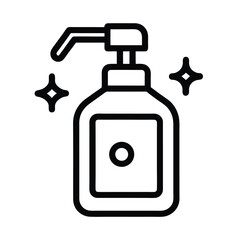 Hand Sanitizer Icon Outline Vector Illustration