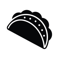 Taco Icon Outline Vector Illustration