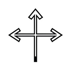 intersection guide arrows with clear street route names Vector illustration