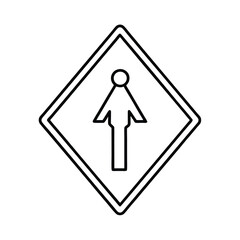 pedestrian detour arrow showing walking route icon Vector illustration