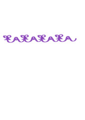Adorable hand-drawn seamless border of bows and ribbons, perfect for stationery, scrapbooking, and invitations in purple