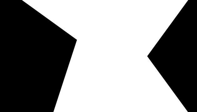 Deux formes polygonal sur l'ext&eacute;rieur centrant un espace pour ajouter du contenu au centre.