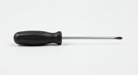Black screwdriver on white background