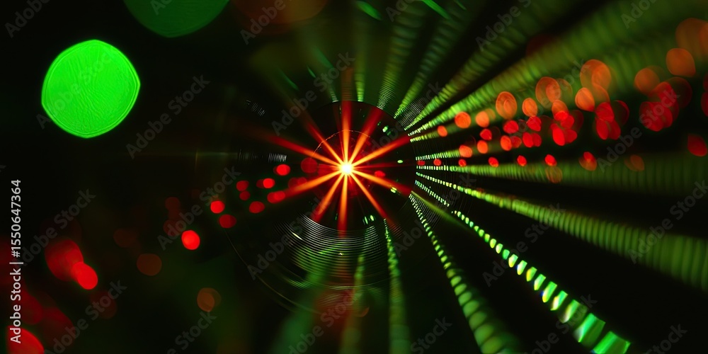 Poster a lens focusing light onto a single point, with converging rays and focal length clearly shown.
