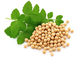 Soybeans with leaves