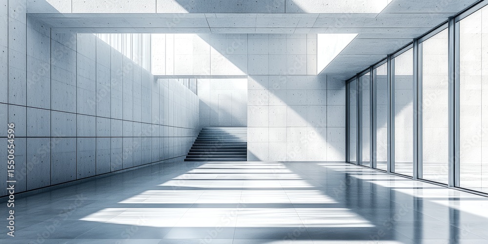 Poster The abstract artwork showcases the effective use of white space in minimalist design, allowing empty areas to enhance and complement essential elements for a clean, sophi