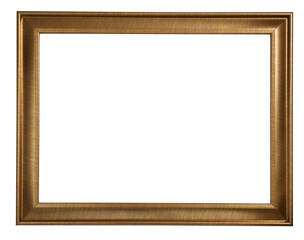 Gold color picture frame.