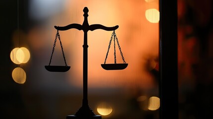 A macro image displays an icon of balance scales on a screen, symbolizing ethics and fairness in AI decision-making.