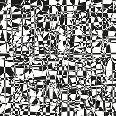 Chaotic pixel noise. Abstract grunge pattern. Distorted glitch background. Vector digital texture.