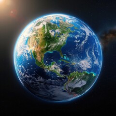 Fototapeta premium A view of the earth from space