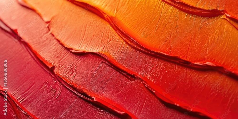 Aufkleber a bold gradient shifting from deep red to bright orange, with intense colors creating a vibrant and 