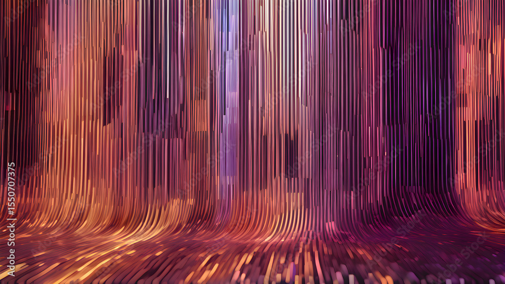 Aufkleber blurry digital background with colorful lines and soft transitions creating an abstract and dynamic 