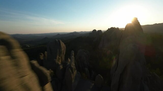 POV Drone Flight Through the Needles, Black Hills, South Dakota