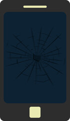 Broken smartphone screen