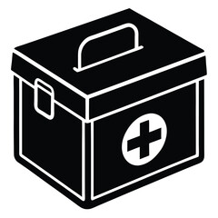 pharmacist element isolated medical cooler box on white background