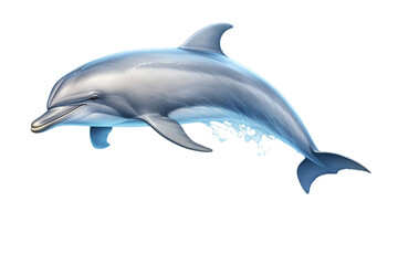 Bottlenose Dolphin: Detailed Illustration of a Marine Mammal in Motion transparent background png