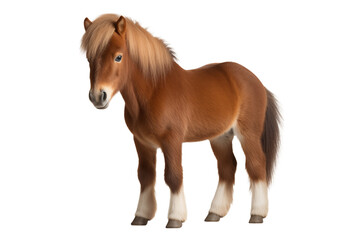 Naklejka premium Chestnut Fjord Horse: Majestic Pony Breed transparent background png