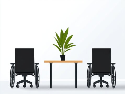 Accessible Workspace with Plant